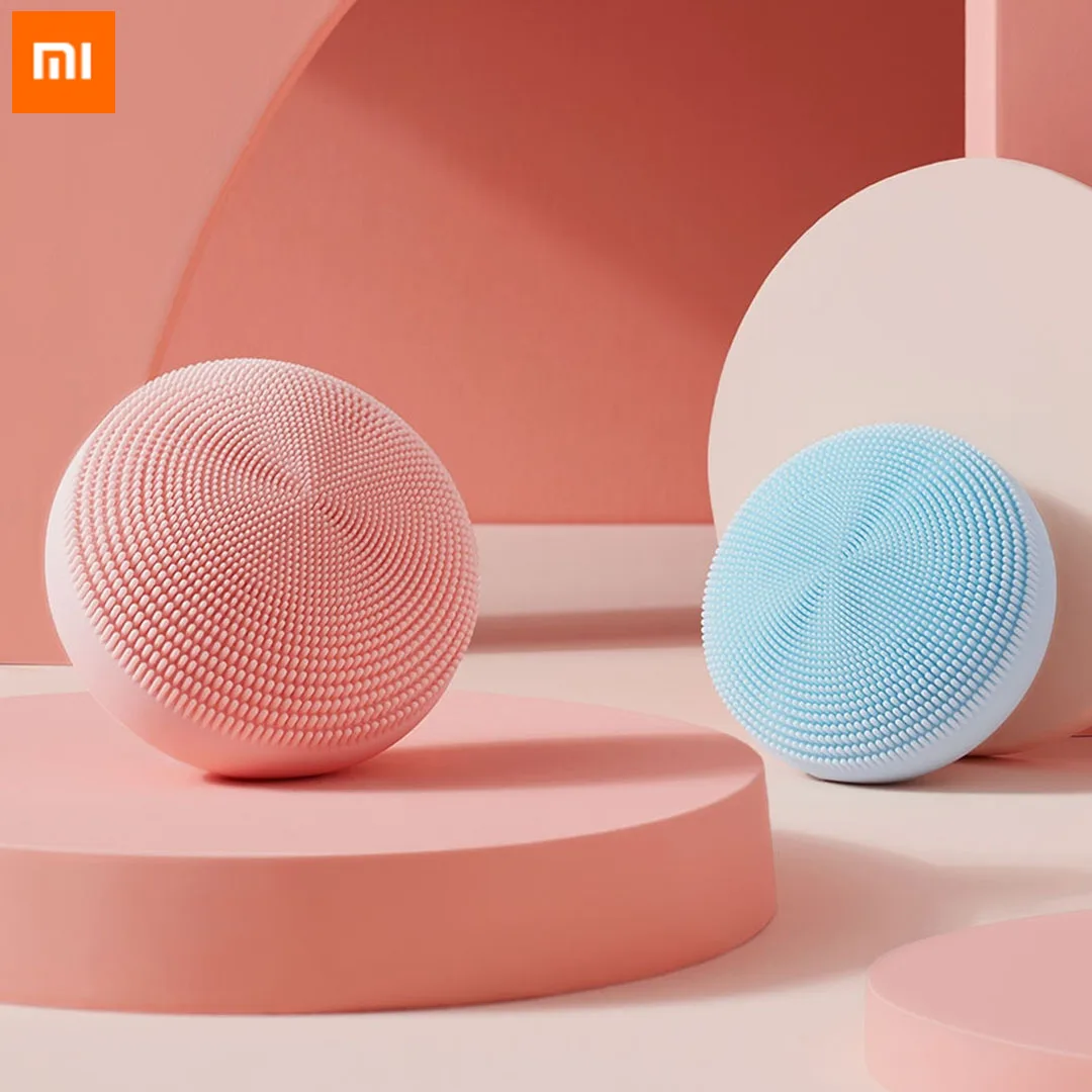 US $21.24 Xiaomi Mijia Electric Face Cleansing Brush Ultrasonic Skin Scrubber Silicone Sonic Vibrator Cleaner Facial Cleaning Device