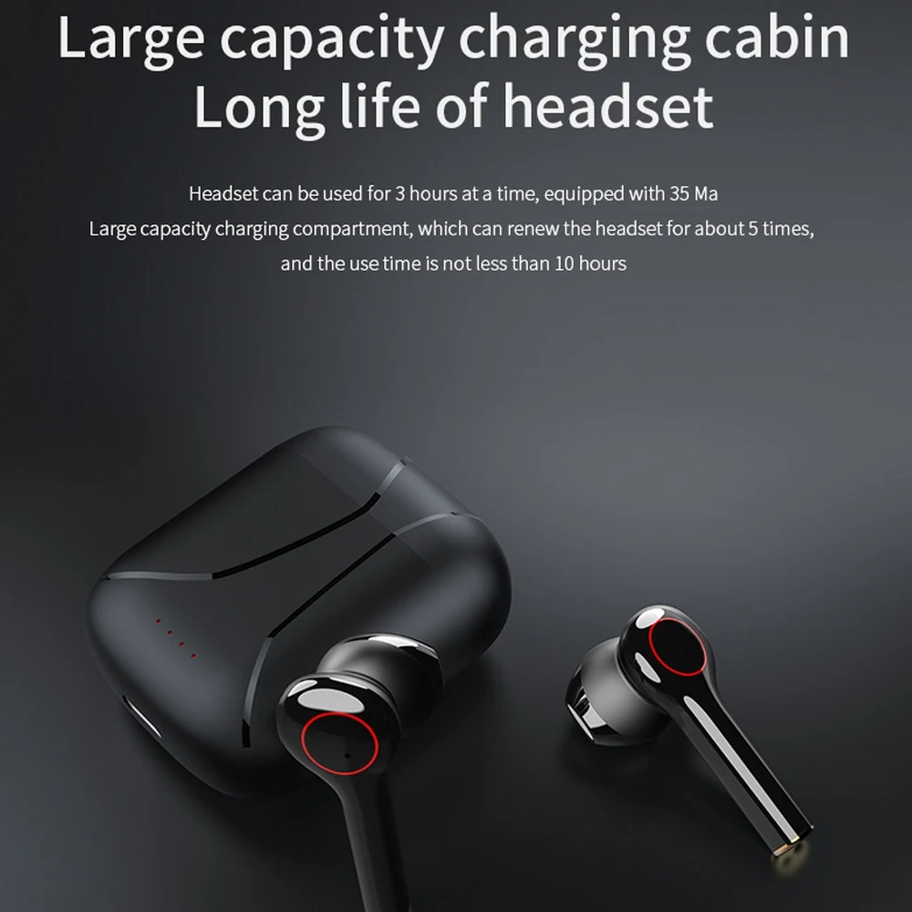 Bluetooth Earphone Semi-in-ear Wireless TWS Dual Connection Headphone Hall Magnetic Earbuds with Microphone Headset Earphones