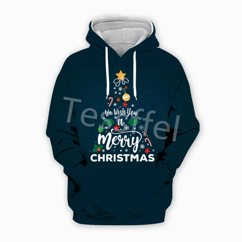 

Tessffel Christmas Day Trendy Clothing Fun Cartoon Sweatshirt Zipper Hoodie Men and Women Winter Sweater Pullover Style3
