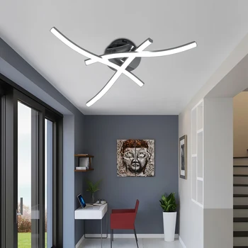 

Artpad Modern Ceiling Light Fixture Forked Shaped Kitchen Bedroom Corridor Aisle Lights Curve Design Ceiling Lamp AC85-265V
