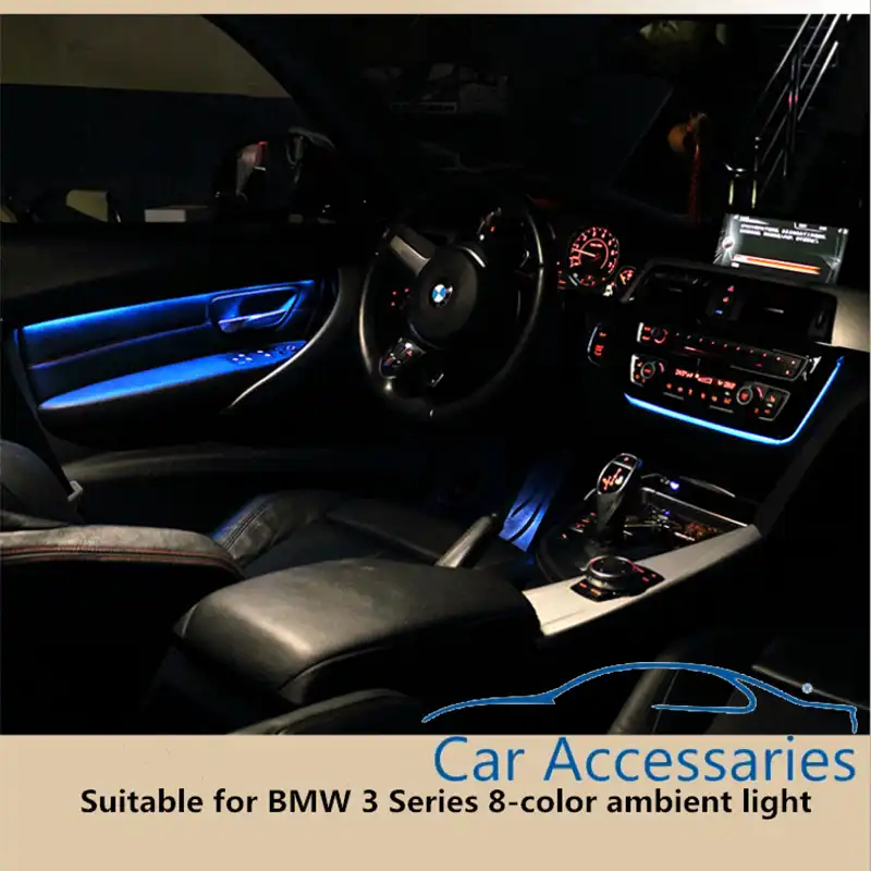 車のインテリア装飾ledアンビエントドアライトストライプ雰囲気ライト8色bmw3シリーズf30 Decorative Lamp Aliexpress