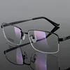 Oversized Myopia-glasses Men Big Wide Face Eyeglasses Frame Man with Optic Minus -100 to -500 Semi Rimless Eyewear Metal ► Photo 2/6