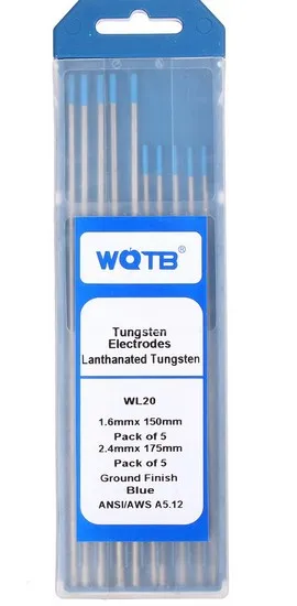 WL20 Lanthanum вольфрамовый электрод 1,6*150*5+ 2,4*150*5 [SKU]