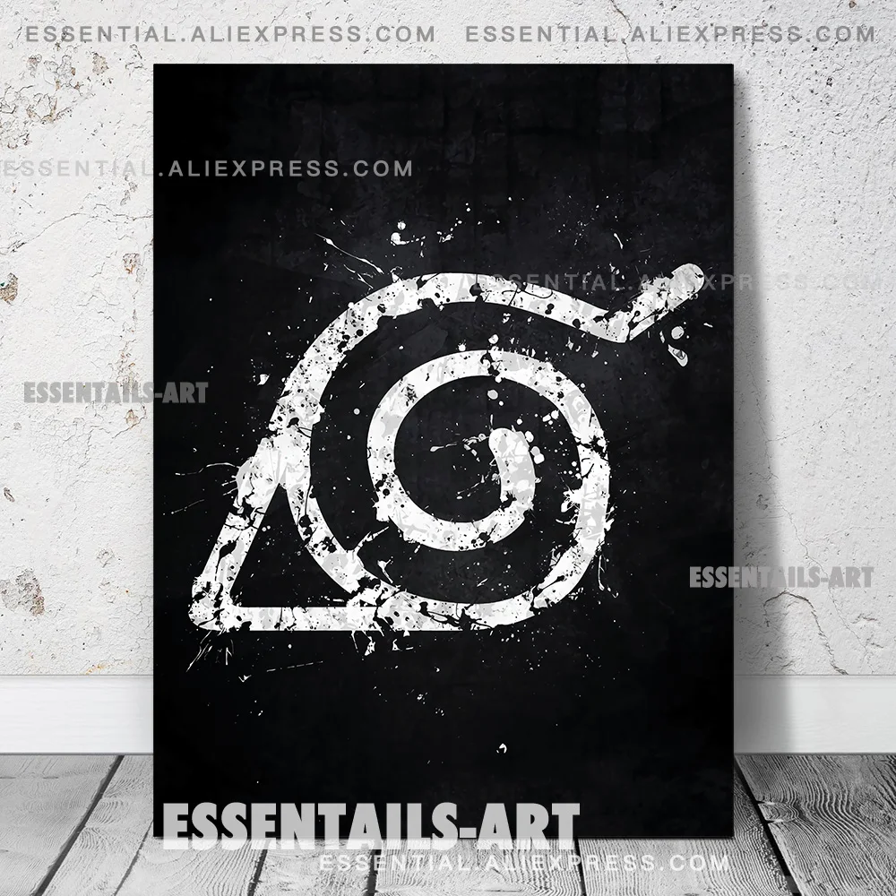 Плакат на холсте с эмблемой из скрытых листьев настенная живопись декоративные