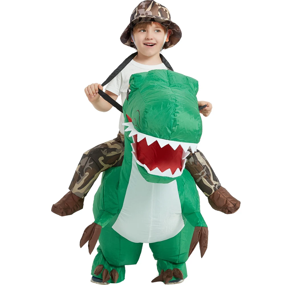 Kids Inflatable Costume Halloween Dinosaur Costumes T REX Fancy Dress Mascot Animal Cosplay Costume Blow Up For Anime Cartoon Kids Inflatable Costume Halloween Dinosaur Costumes T REX Fancy Dress Mascot Animal Cosplay Costume Blow Up For Anime Cartoon