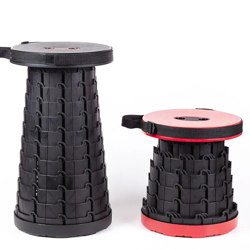 

Portable Telescopic Folding Stool Durable ABS Height Adjustable Stool Seat for Outdoor Camping Fishing Courtyard Mountaineering