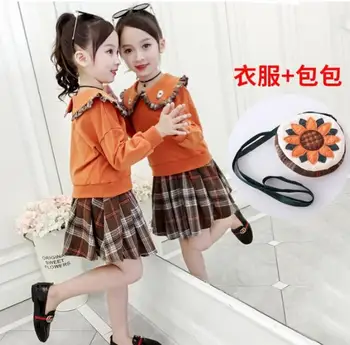 

Girls suit skirt 2020 new spring children's clothing spring and autumn two-piece suit