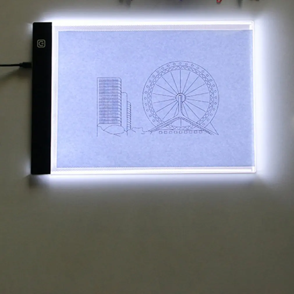 A4 светодиодный планшет для рисования цифровой графический коврик Usb светильник