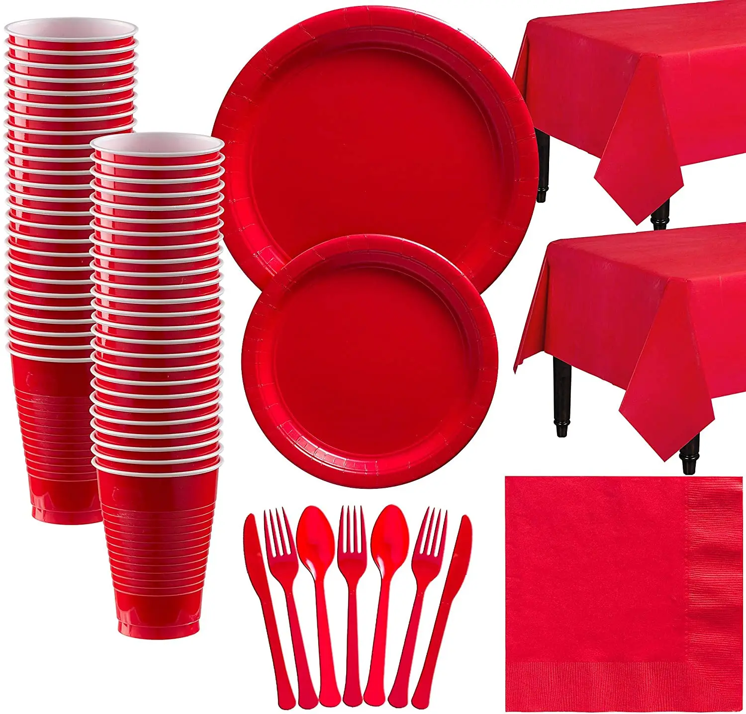 Wedding Party Red Color Party Disposable Party Tableware Cups