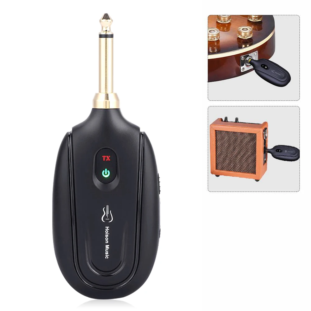 

HOISON M7 Wireless Guitar System Electric Guitars Transmitter Receiver Set Built-in Rechargeable Battery 30M Transmission Range
