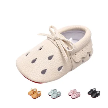 

Summer Fashion Hollow Bow Baby Girl Moccasins Leather Shoes Cute Petal Side Lace Soft Sole Shoe Toddler Newborn First Walkers