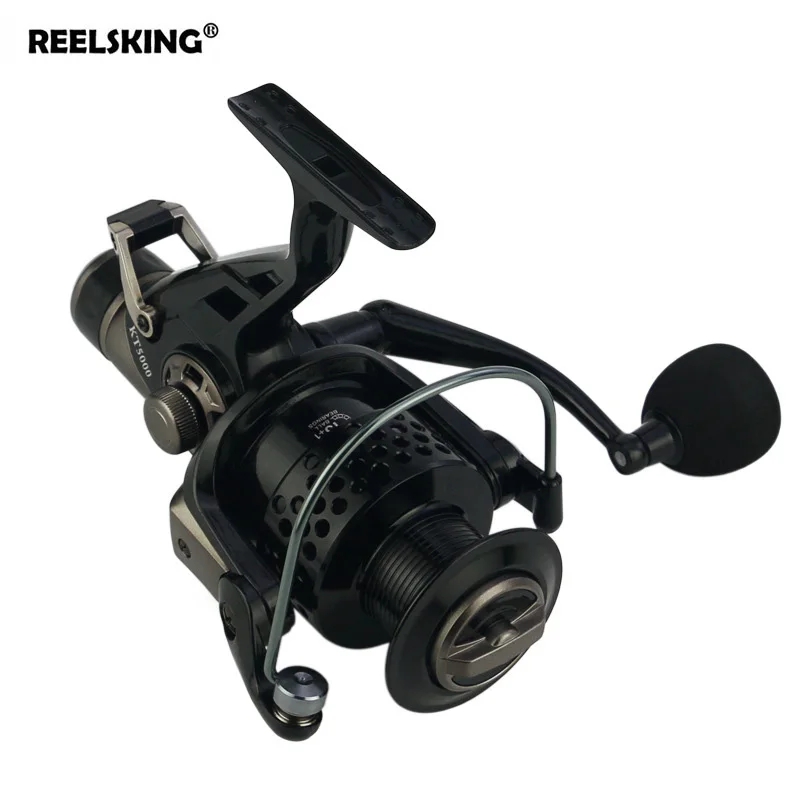 

REELSKING Spinning Front and Rear Drag Sea Fishing Reel 13+1BB Left/Right Drag Reels Carp Casting Bait Feeder Fishing Reels