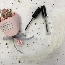 Пустая прозрачная тушь для туши, флакон для крема для ресниц, контейнер для жидкости, черная крышка с пробкой, косметическая тушь для ресниц, упаковка, инструмент для макияжа