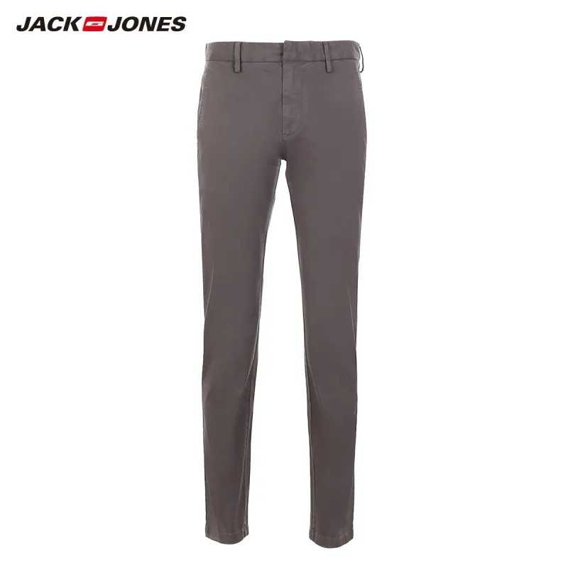 JackJones мужские хлопковые брюки стрейч однотонные деловые повседневные мужские 219114572