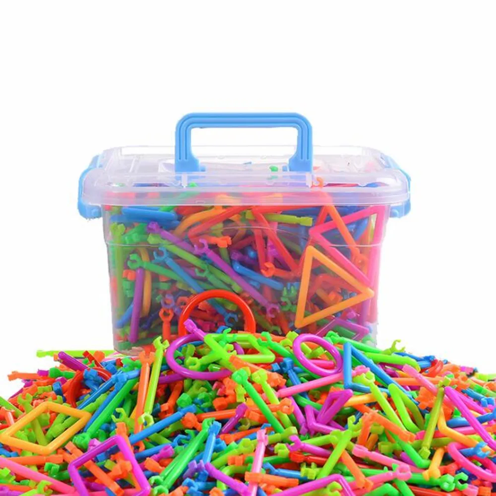 500pcs DIY Creative Intelligence Sticks Blocks Magic Wand Magnetic Designer Construction Set Plastic Model & Building Blocks
