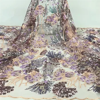 

Latest Nigerian Lace Fabric 2019 High Quality Lace French Bridal Lace Fabric For wedding dress African Lace Matrial 5yards b4-92