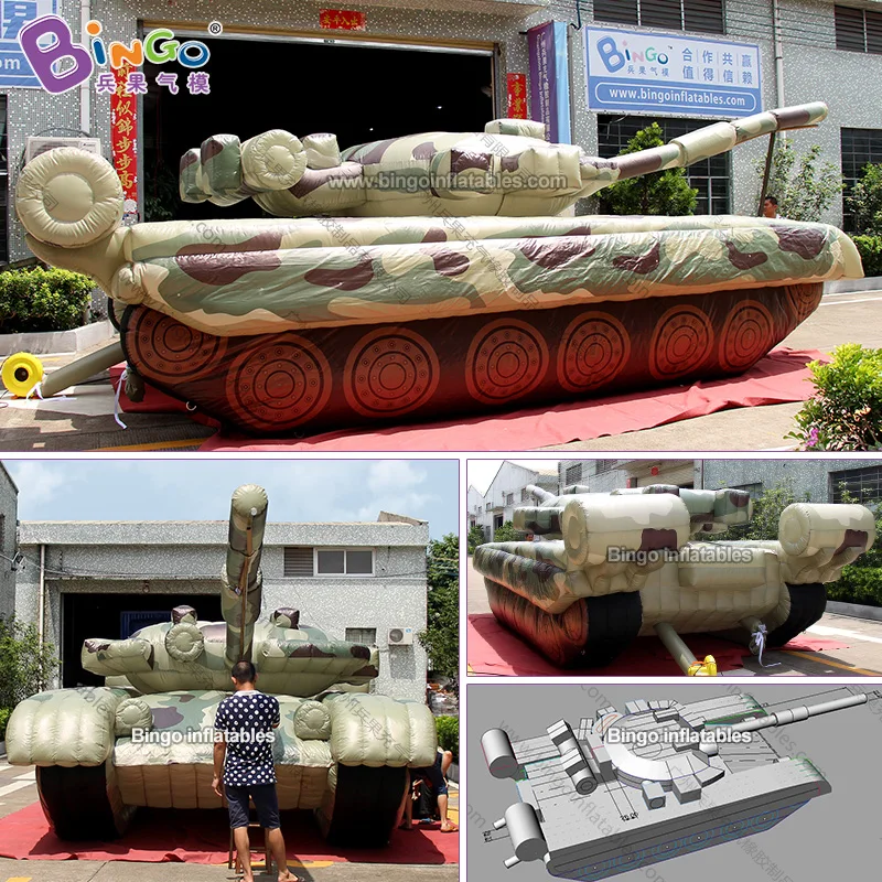Гигантский надувной Танк для декорирования, 8,8x3,5x2,5, mH