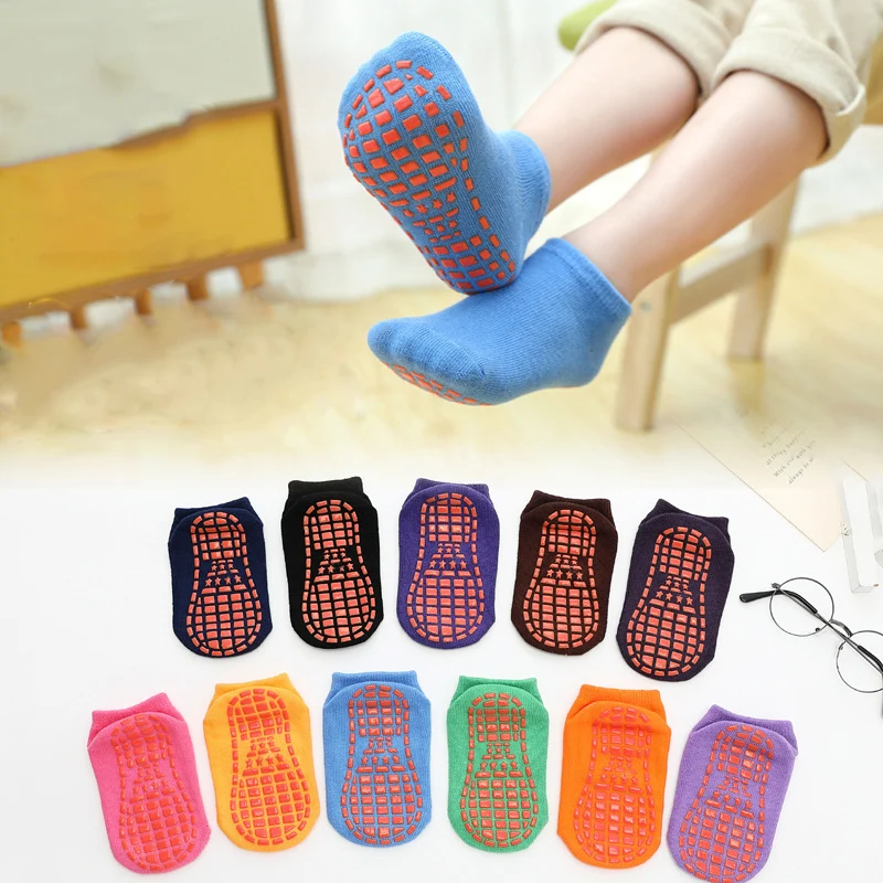 

Candy Color Ankle Socks Autumn Winter Spring Summer Breathable Non-Slip Floor Socks Boy Girl Socks Kids Women Men Short Socks