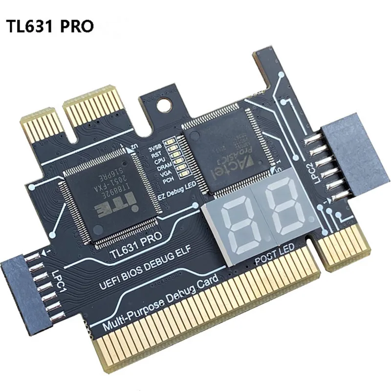 Multifunction TL631 Pro Universal Laptop And PC PCI PCI-E Mini PCI-E LPC Motherboard Diagnostic Analyzer Tester Debug Cards network wire tester