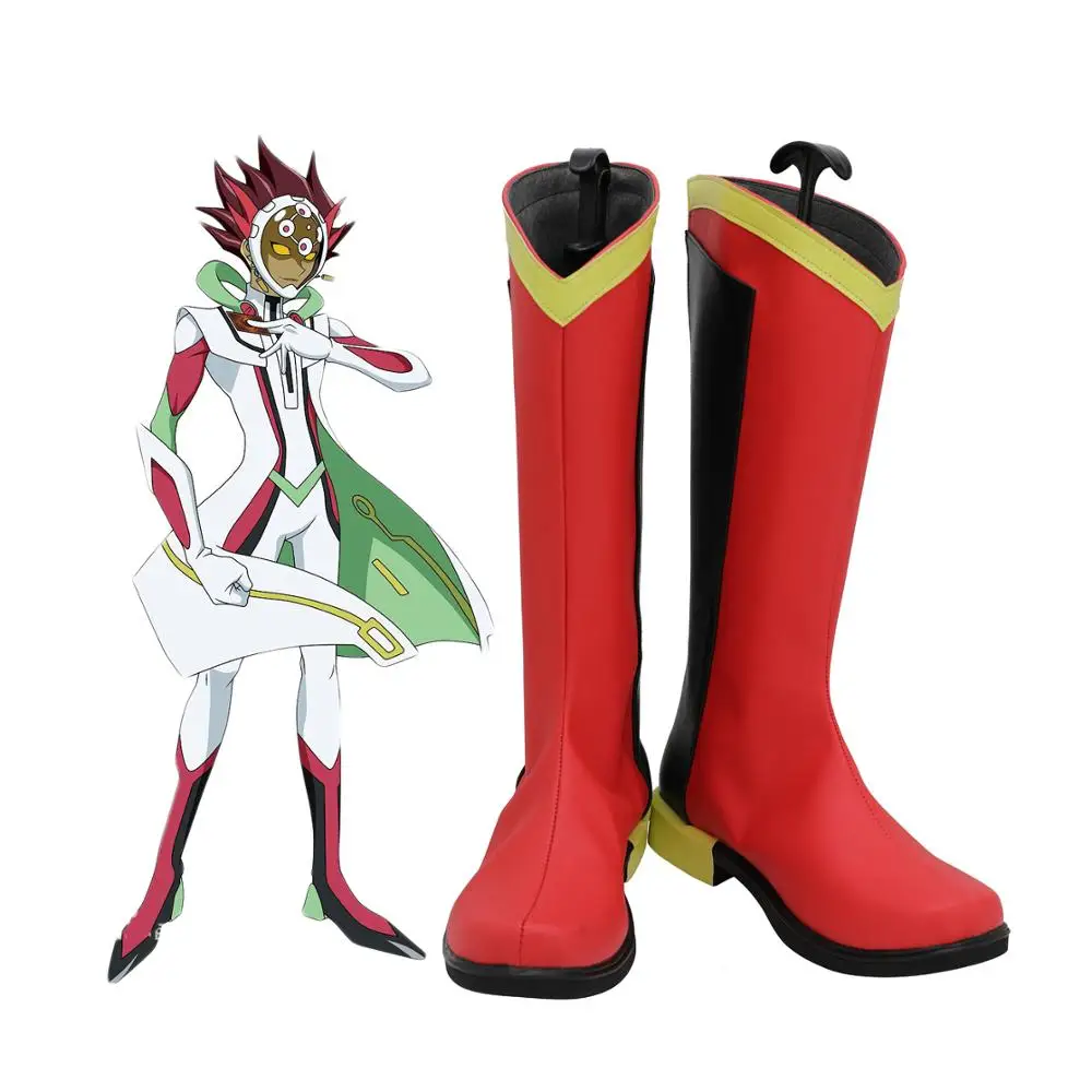 Yu Gi Oh Vrains Varis Revolver Cosplay Boots Red Shoes Custom Made Any Size For Boys And Girls Shoes Aliexpress