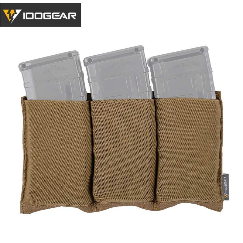 LSR 5.56 Triple Mag Pouch Idogear Coyote Brown - Quimera Airsoft
