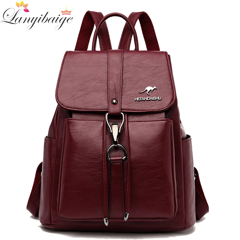 PU Leather Bag Shoulder School Bags Travel Backpack Rucksack for Women Girls UK