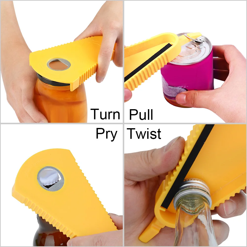 Under Cabinet Jar Opener Portable Kitchen Multi-function Cap Opener Opens Any Size Type of Lid for Arthritis Weak Hands Seniors
