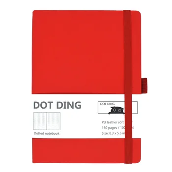 

Stationery Planner 100 GSM Gift Journal Ivory White Paper Thickened A5 Size Dotted Notebook Leather Softcover 160 Pages Handmade