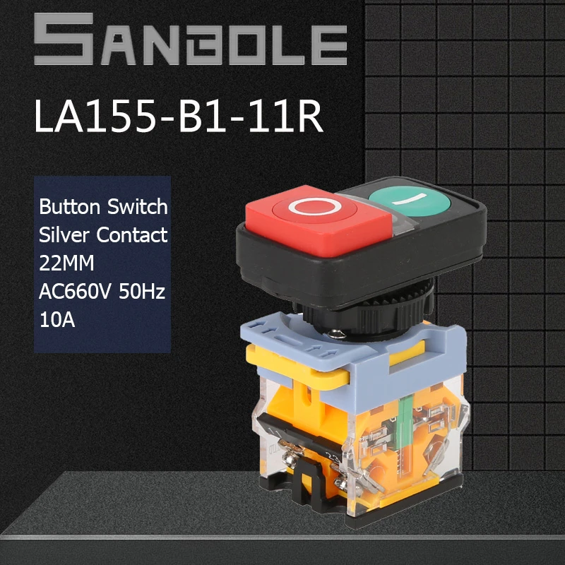 

22mm Reset Momentary Push Button Switch ON-OFF Power Supply Waterproof IP54 Explosion Proof IK10 With Screw Terminals