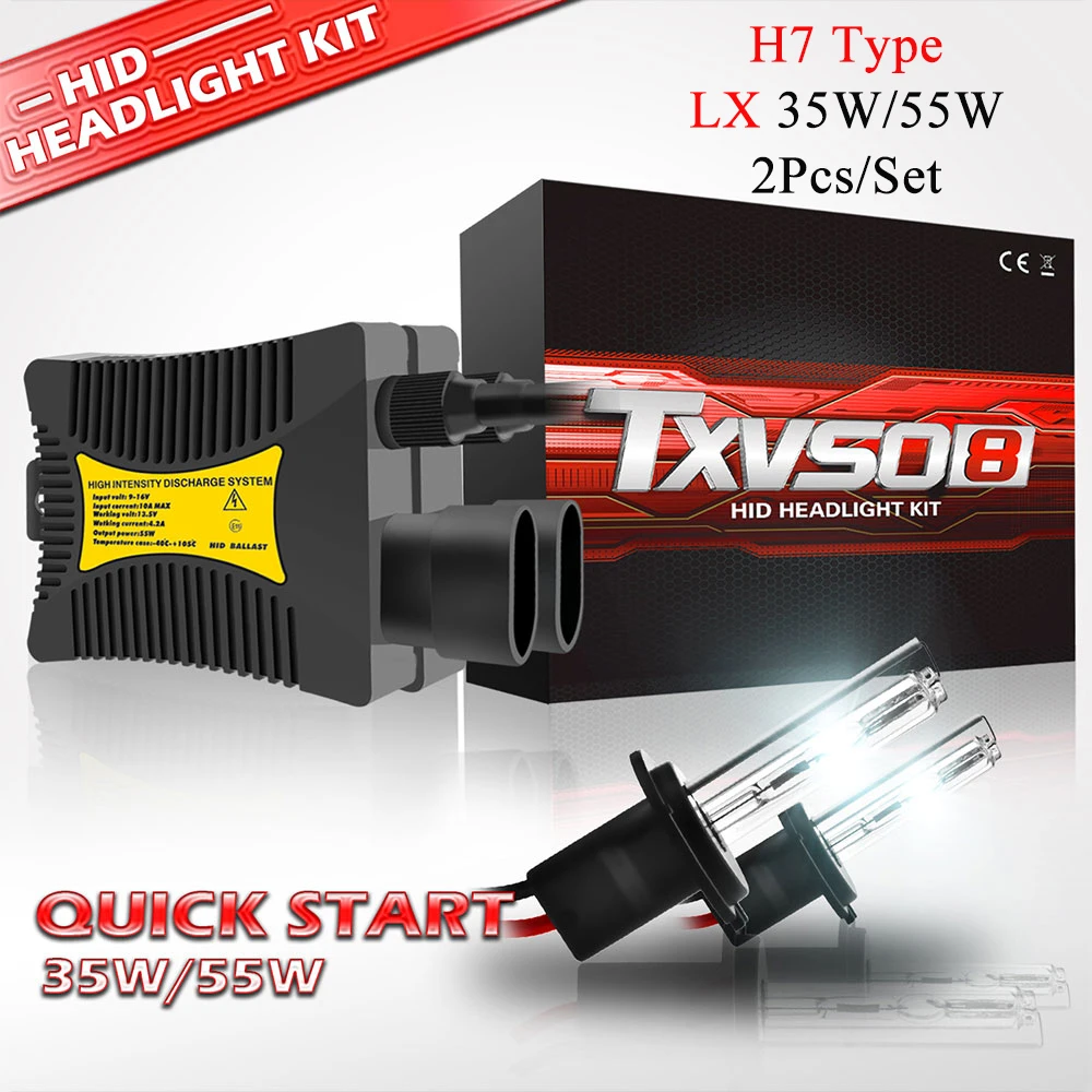 TXVSO8 H7 70W Комплект Ксеноновых передних фар 2 шт 35W HID фары с балластом 3000K 4300K 5000K 6000K