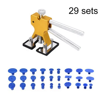 

29pcs Flattener Professional Removal Paintless Glue Tabs Car Auto Dent Repair Tool Kit Lightweight Practical Body Slide Lifting