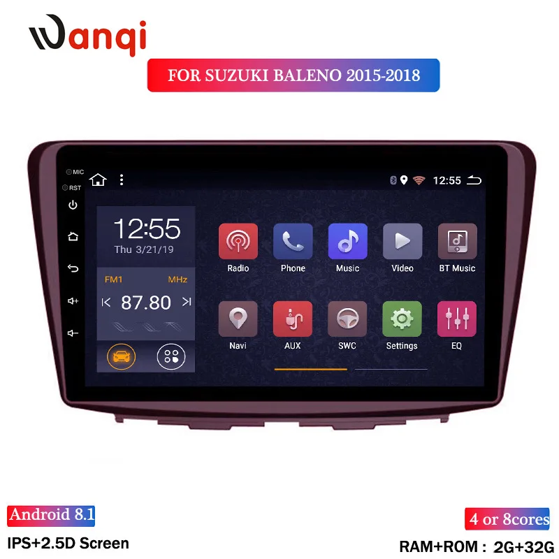 Автомобильная Мультимедийная система wan qi 2 Гб ОЗУ 32 ПЗУ 9 дюймов Android 8 1 для suzuki Baleno