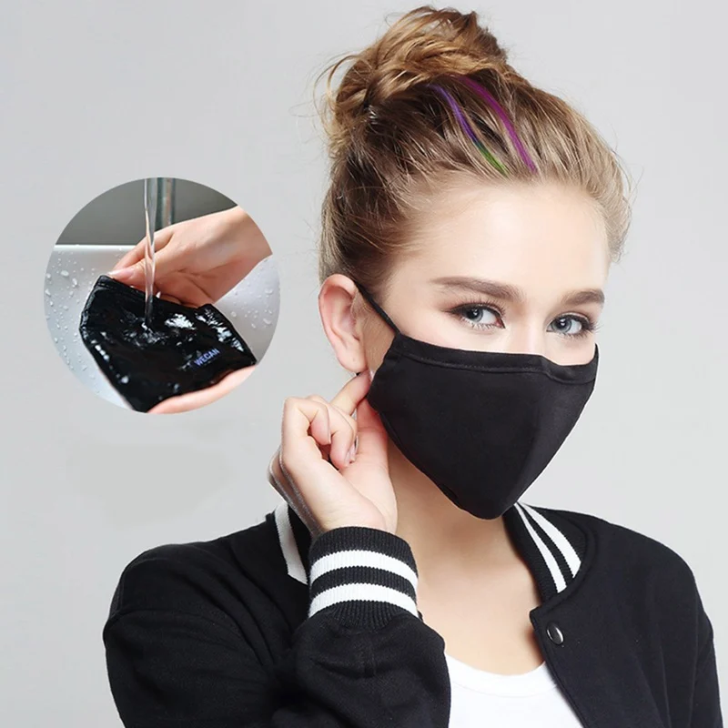Cotton PM2.5 Anti Haze Mask Anti Dust Mouth Mask Activated Carbon Filter Mouth-muffle Mask Fabric Face Mask