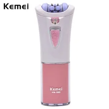 Kemei, женский эпилятор, электрический эпилятор для удаления волос, женское тело, лицо, депилятор, персональный уход, женский эпилятор, Машинка на батарейках