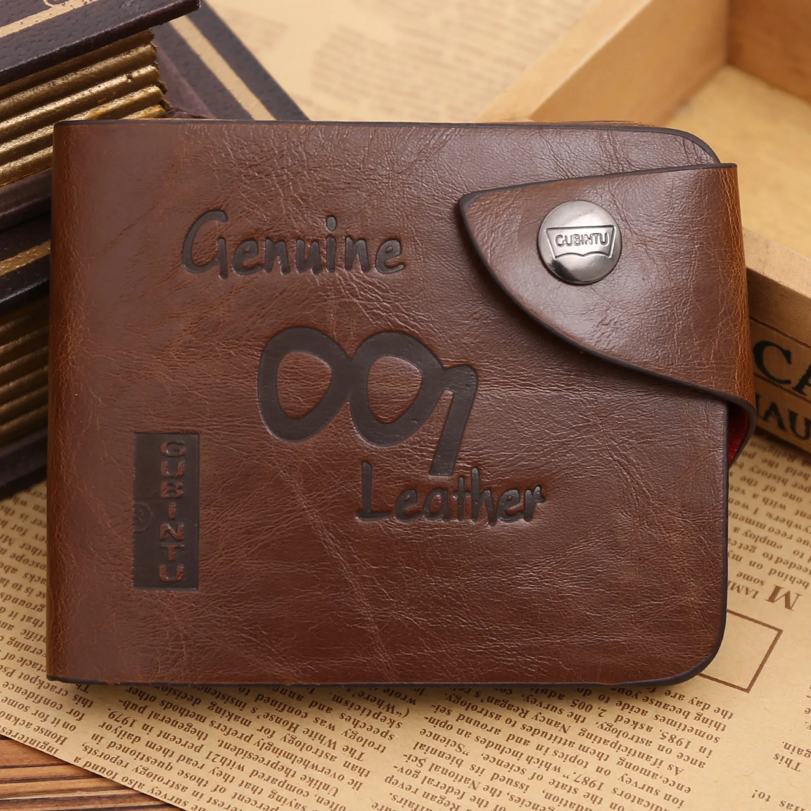 

Hot Sales-Hollow out MEN'S Wallet Men's Business Three Fold Retro Casual Wallet Wallet
