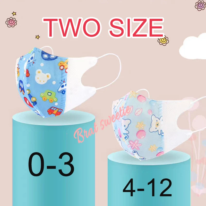 012 Years Children Disposable Face Mask Infant 3d Respirator Baby