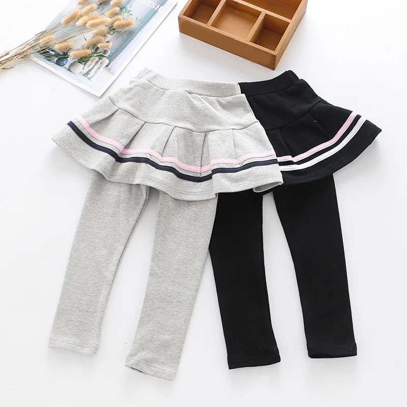 Модная юбка-брюки для маленьких девочек детские штаны брюки-кюлоты весенне-осенние детские леггинсы для девочек От 1 до 7 лет