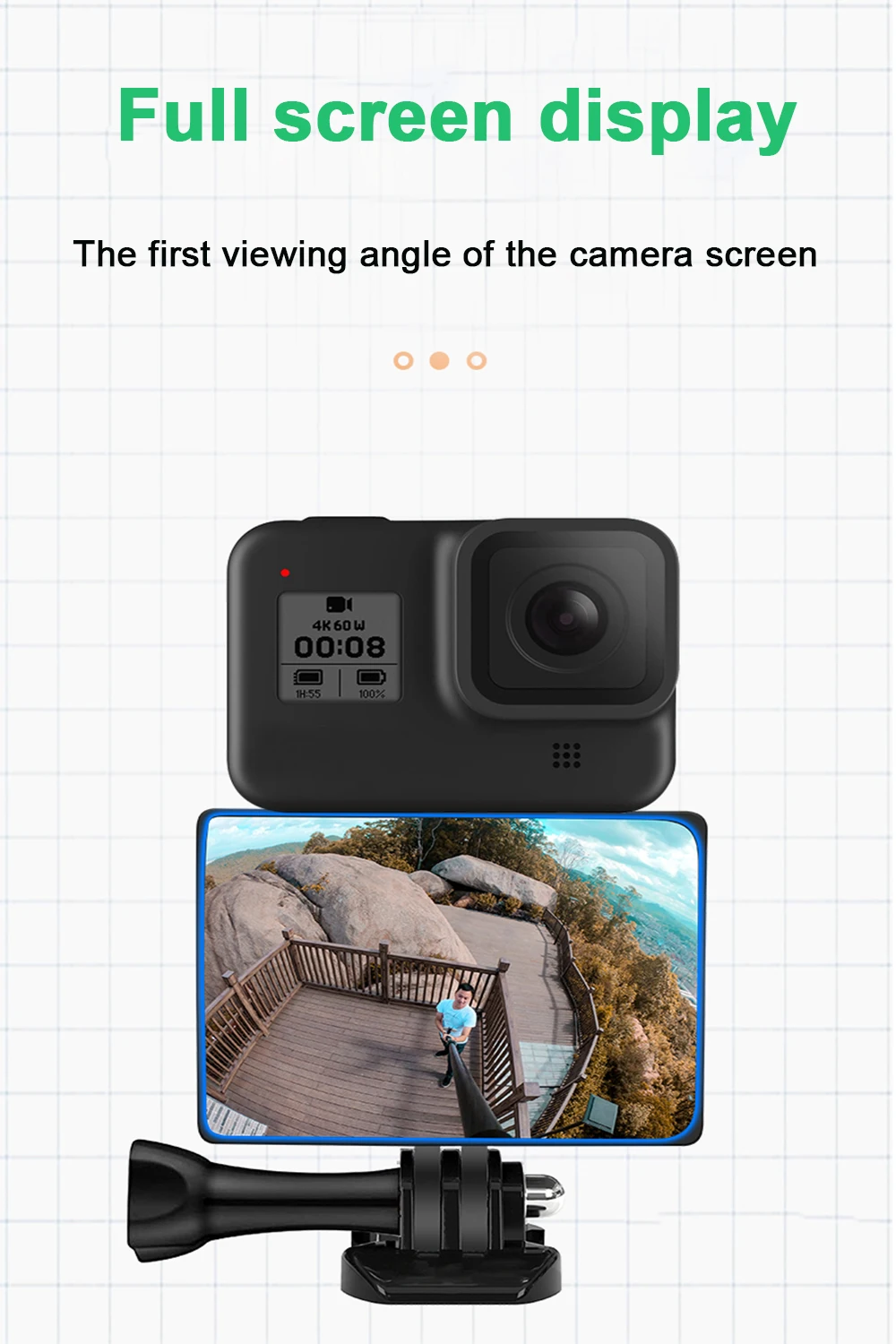 Selfie Stick Accessori Per Accessori Gopro Gopro Hero9 Hero8 Hero7/6/5 Gopro9 Selfie Specchio Rifrattore Treppiede