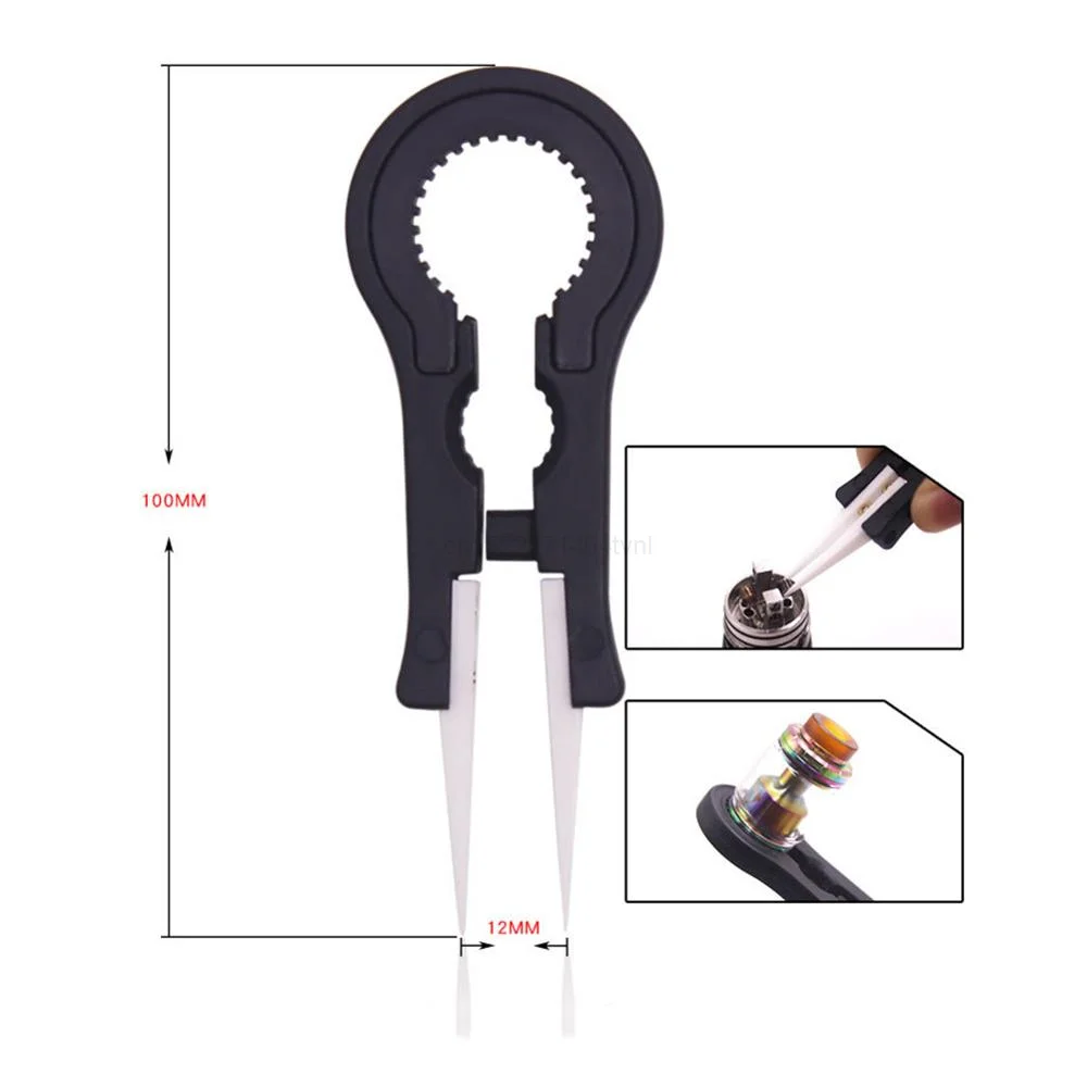 Electronic 9 in 1 Cigarette DIY Tool Kit Coil jig Tweezers Pliers Repair Tool Kits for Cig Accessories Vape Bag Coiling Kit - 4