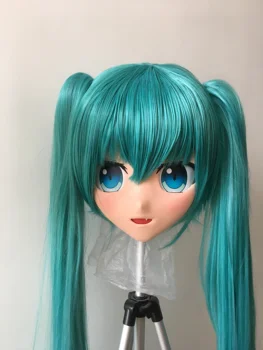 

(KGM 02) Crossdressing Girl BJD Doll Mask Japan Anime Realistic Silicone Hatsune Miku Cosplay Kigurumi Crossdresser Masks
