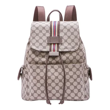 

Fashion printing lady's backpack woven bag copy brand design travel leisure backpack