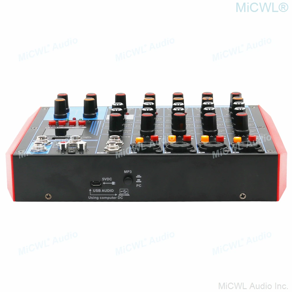 Microfone para Computador sem Fio Canais com Console de Mixagem para Estúdio de Palco Mini Bluetooth Karaokê 6 dj - Image 5