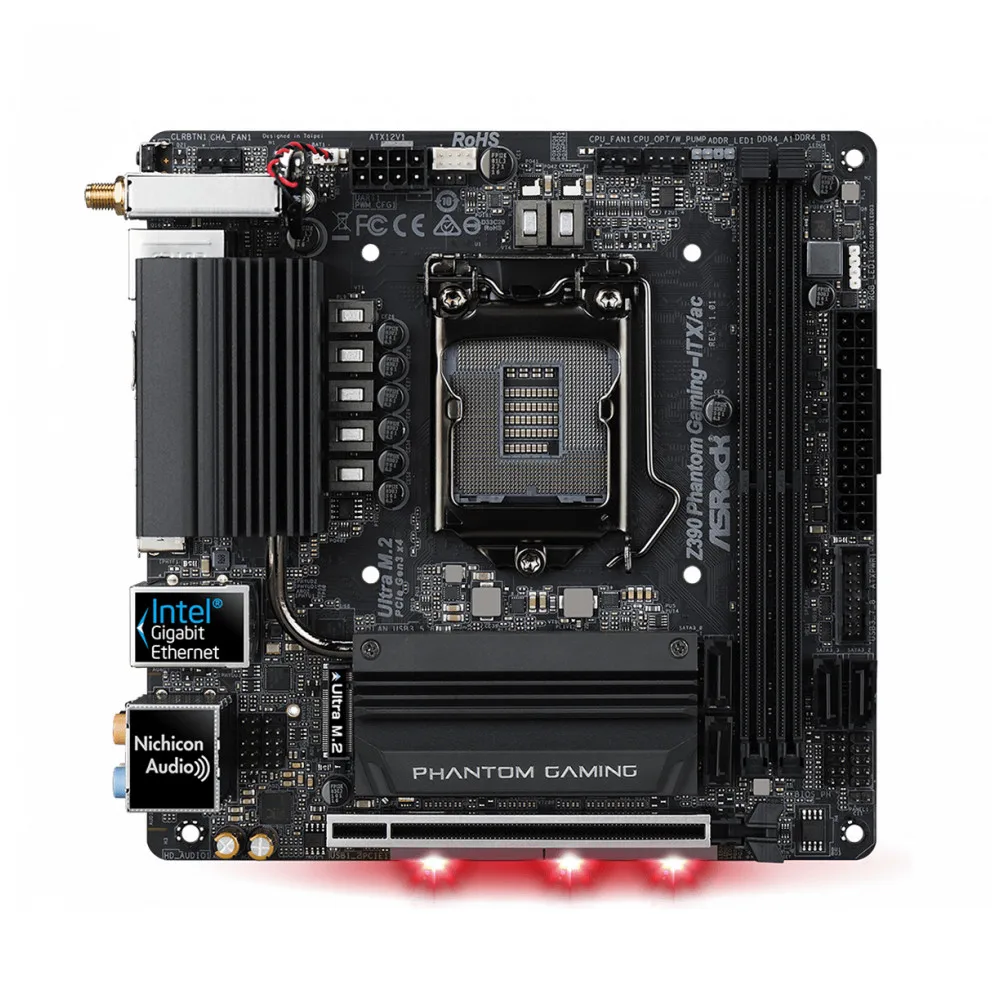 Материнская плата ASRock Z390 PHANTOM GAMING-ITX/AC S1151 MITX