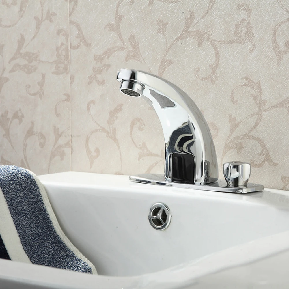 

Sensor Faucet Home Use Saving Water Automatic Stainless Steel Basin Hands Free Smart Electric For Kitchen Bathroom Tap