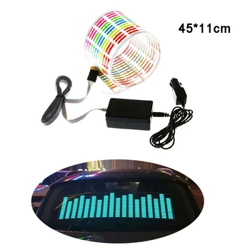 

45X11CM Car Auto Music Rhythm Light Changed Jumpy Sticker LED Lamp Activated Equalizer EL Sheet For E36 E39 E46 E60 E90 F10 F30