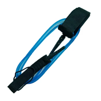 

Surfboard Leash Durable Foot Surfing Safe Rope Ankle Strap Water Sports Elastic 6FT 5.5mm Loop Closure Double Swivels Anti-lost