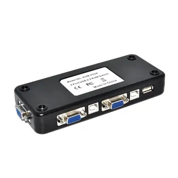 

4 Port USB 2.0 KVM VGA/SVGA Switch Box Adapter Connects Printer Intelli keyboard Mouse 4 Computers Use 1 monitor