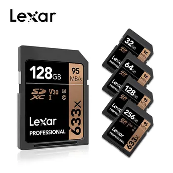 

Lexar Genuine 95MB/s 633x 16G 64GB SD Card 32GB 128GB flash card SDHC/SDXC U3 Class 10 Memory sd Card For DSLR HD video card