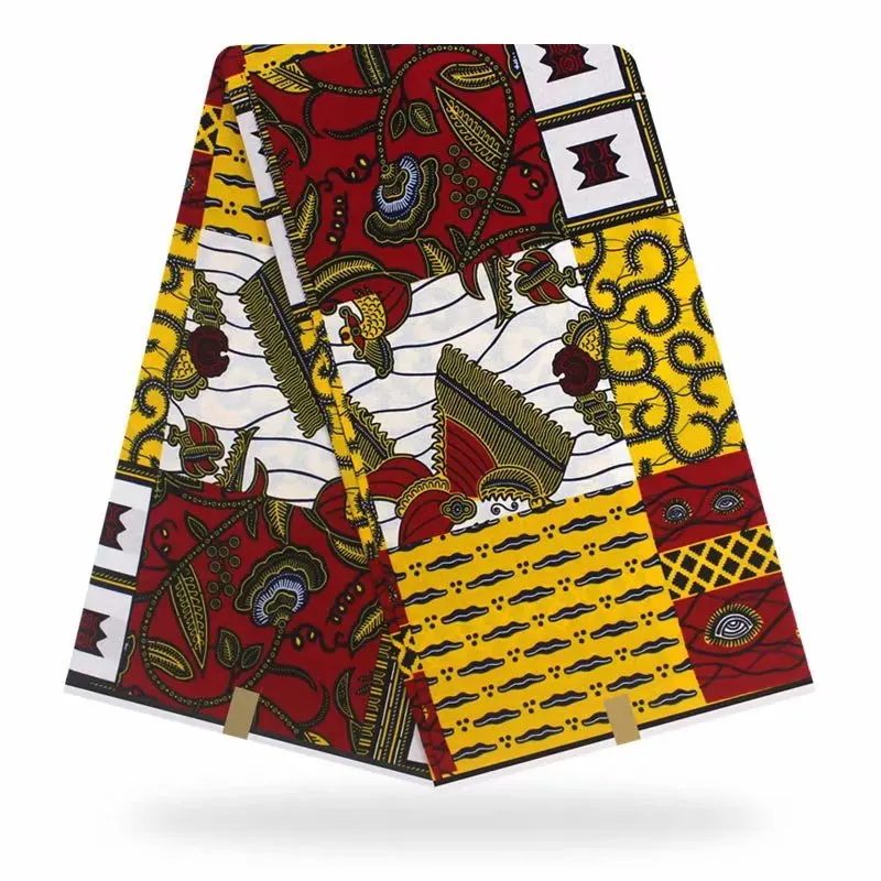 ESEWING Высококачественная африканская вощеная ткань принтом хлопок Анкара швейный материал для платья Анкара восковая Ткань 6 ярдов