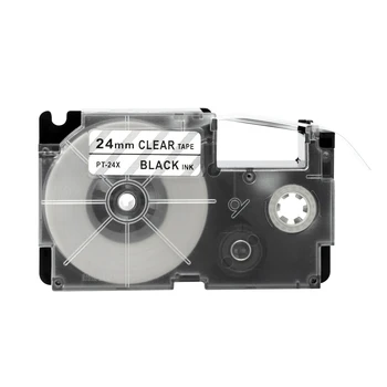 

compatible 24mm black on clear XR-24X EZ label tape for EZ label makers